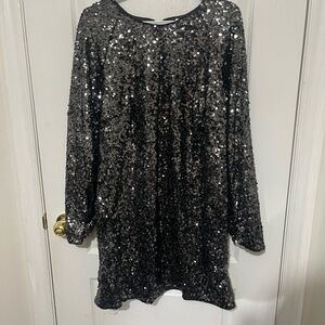 Black Sequin Dress